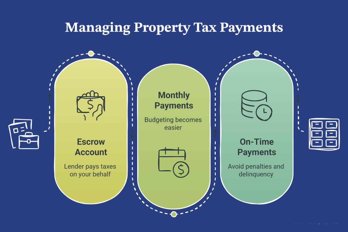 infographic that shows how property taxes affect your mortgage payment in Texas.